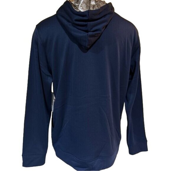 Realtree Auburn men’s Performance Hoodie Navy Camouflage Large New - Picture 8 of 9